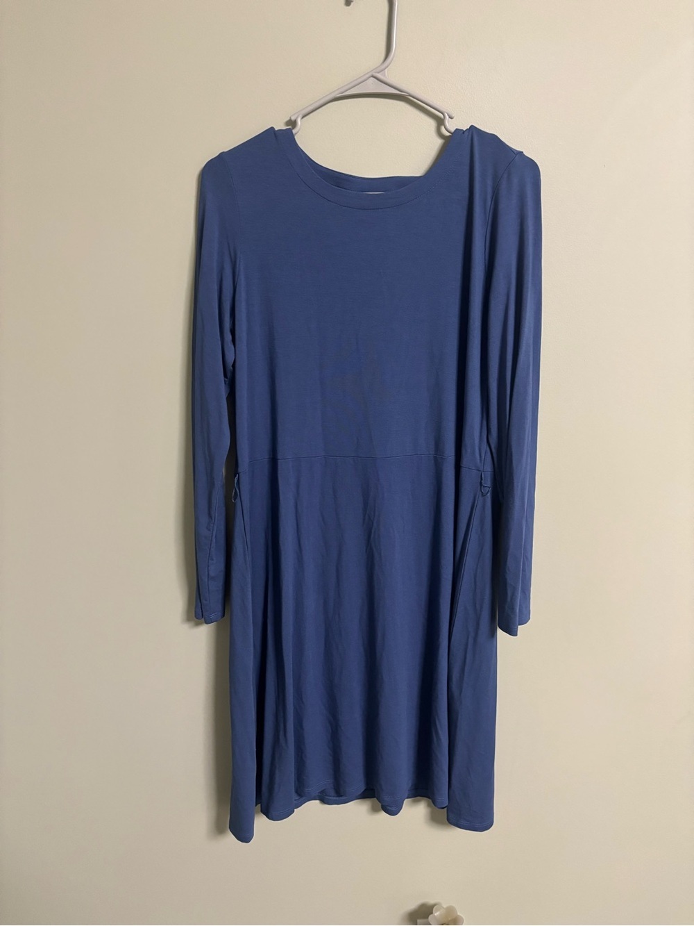 J. Jill Wearever Collection Twilight Blue Long Sleeve Dress Size Small Travel